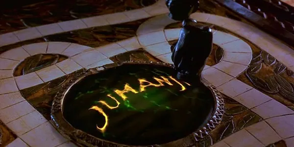 The glowing Jumanji game board