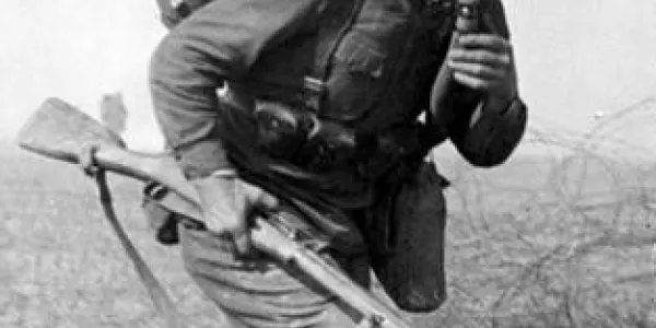 Soldier on the battlefield